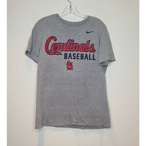 Nike St Louis StL Cardinals MLB Baseball grey short sleeve shirt - small